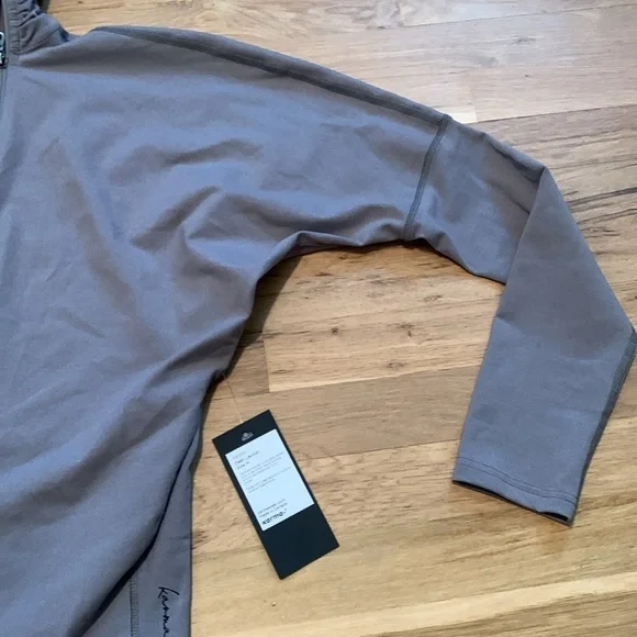 NWT Karma Debi Drop Shoulder Long Sleeve Zip Up Jacket Gray Women’s M - Picture 11 of 13